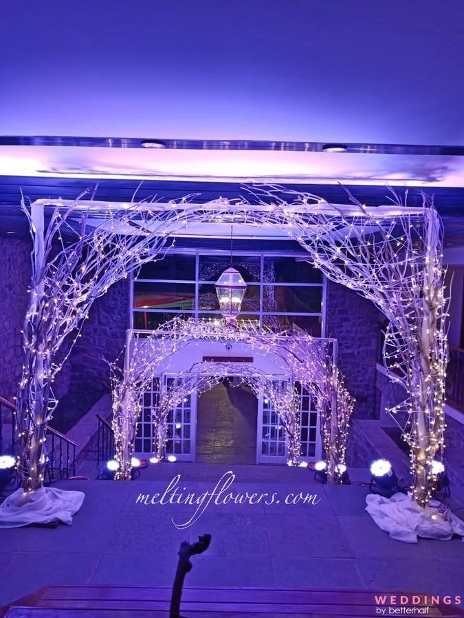 Photo of Purple Fairy Lights Venue Entrance Decor Ideas