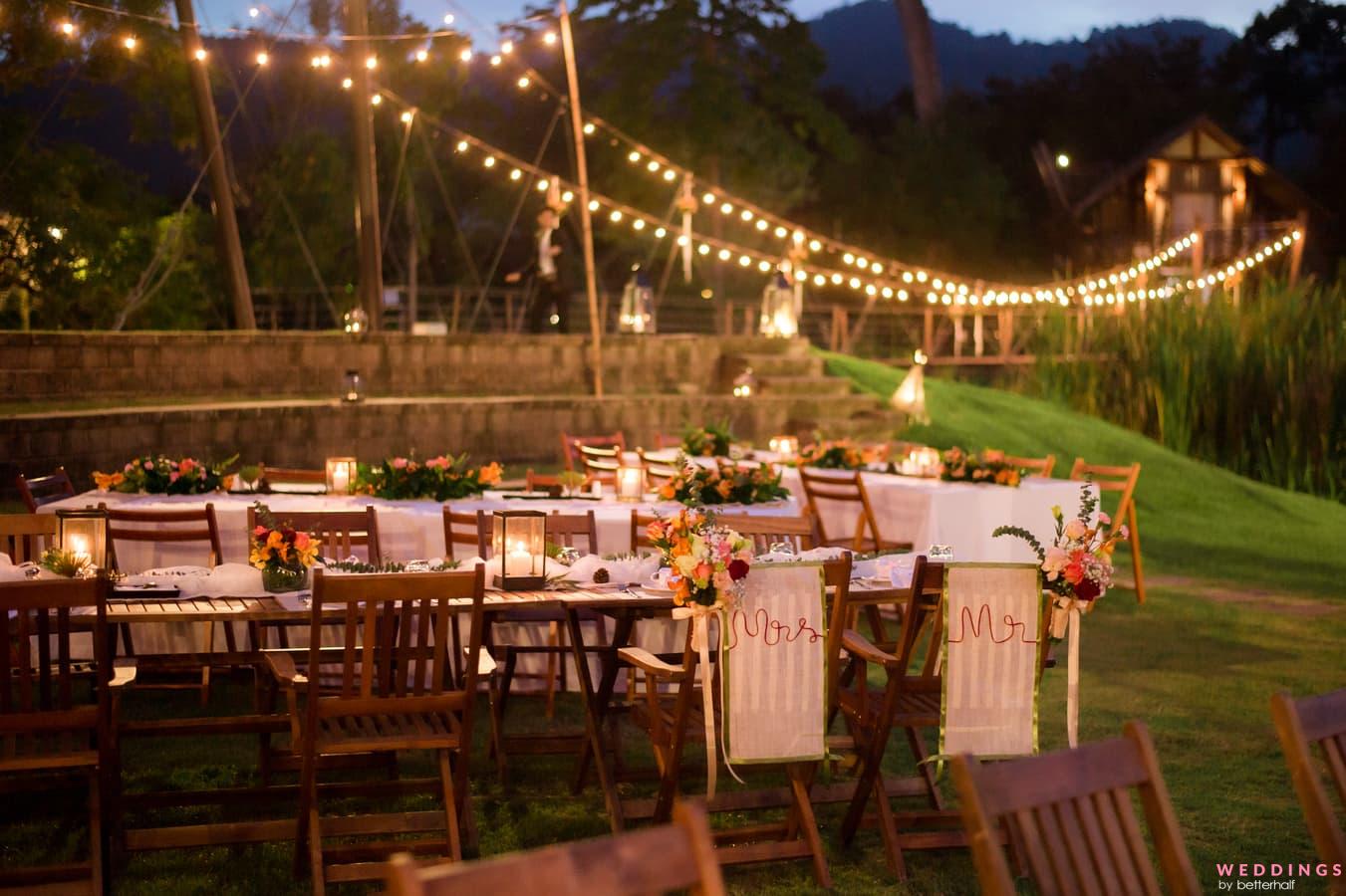 Photo of Fairy Lights Outdoor Dining with Lanterns Decor Ideas