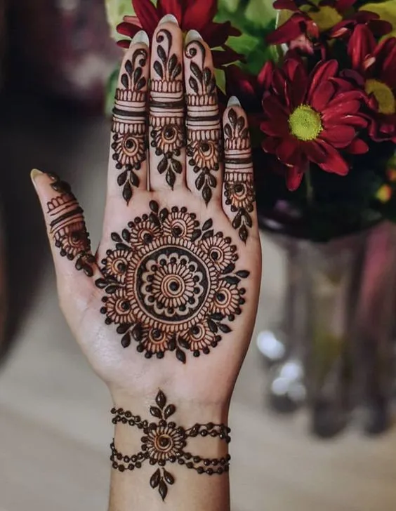 Dark Minimal Mehndi Photo of Dark Minimal Mehndi