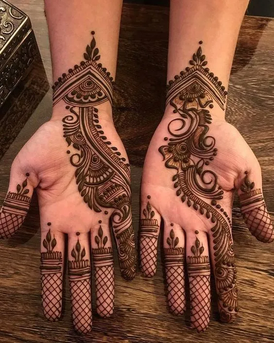 photo of Quirky Half-Hand Mehndi Design