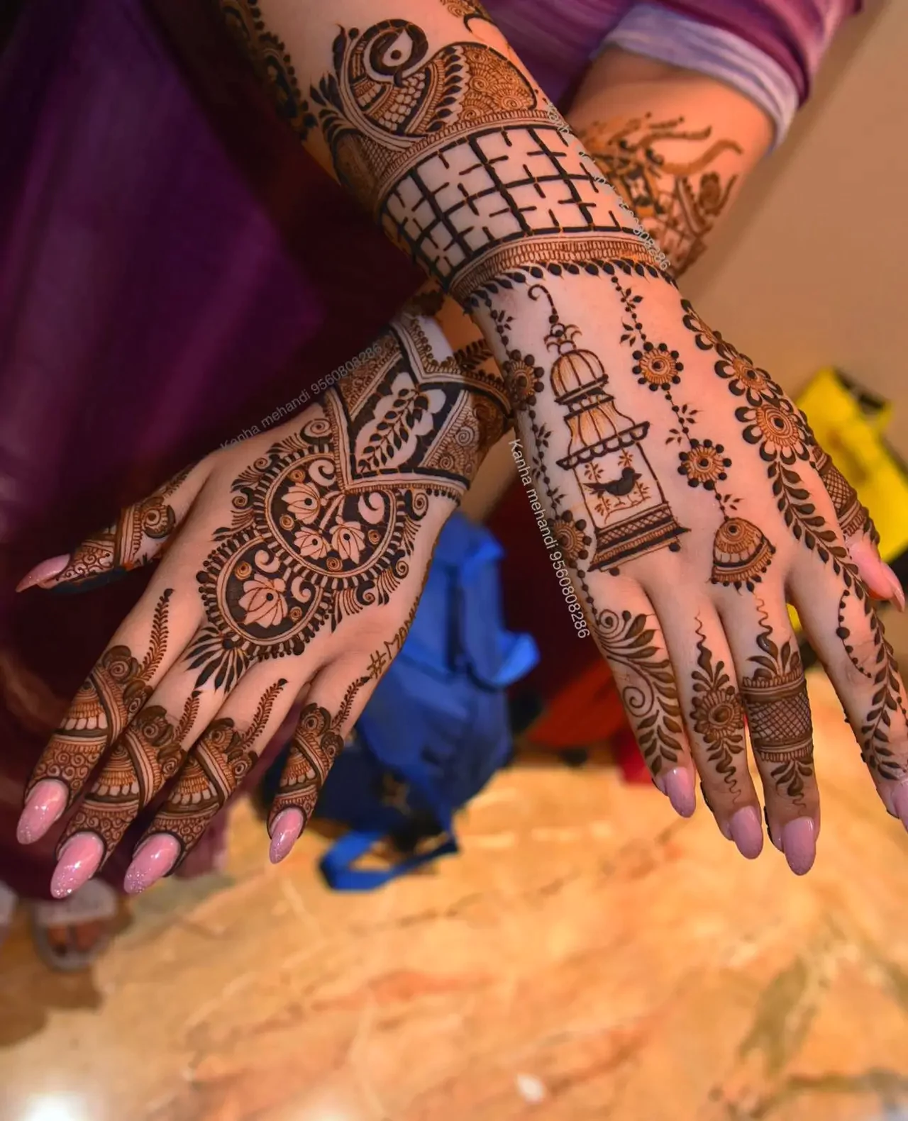 Photo of A Full Motif-Based Indian Mehndi Design