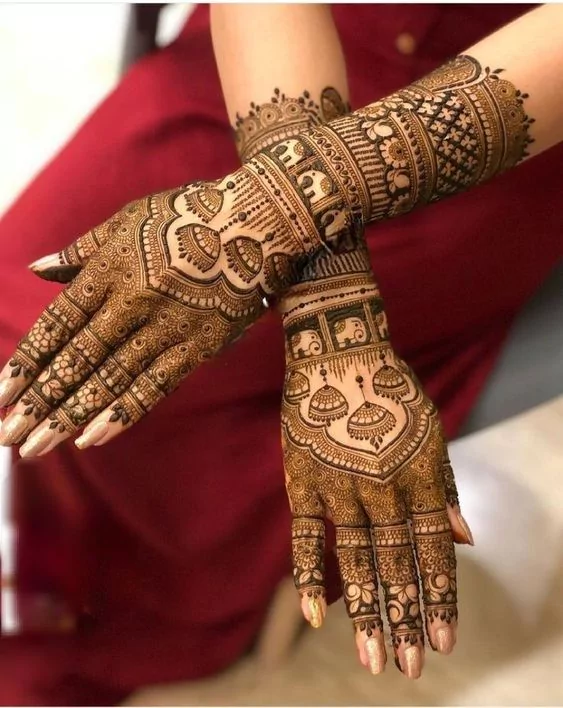 Photo of Bridal Mehndi With Jhumka Motifs