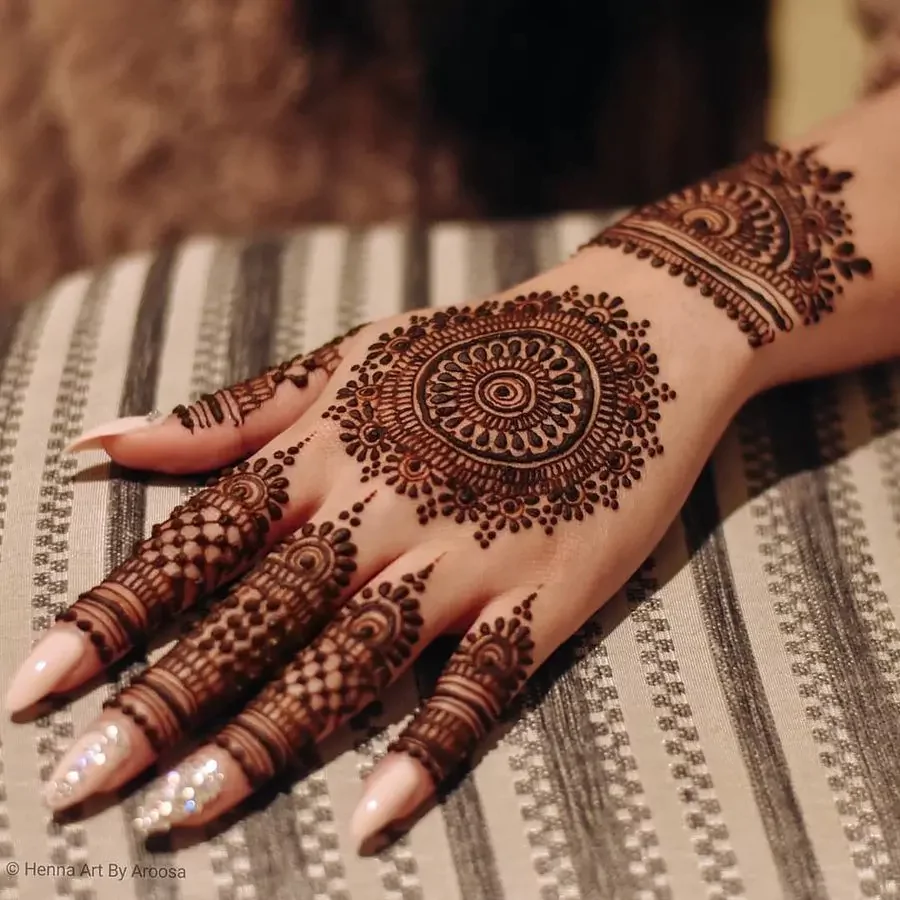 Photo of Elevated Mandala Design on the Back Hand