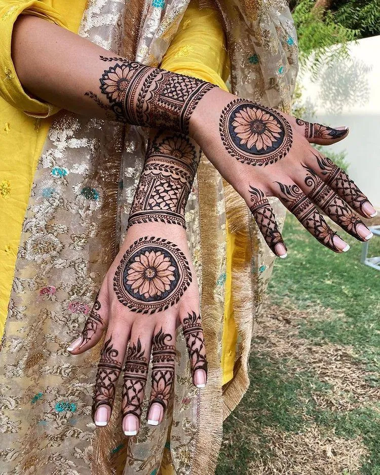 Mandala-Inspired Backhand Mehndi Design Photo of Mandala-Inspired Backhand Mehndi Design