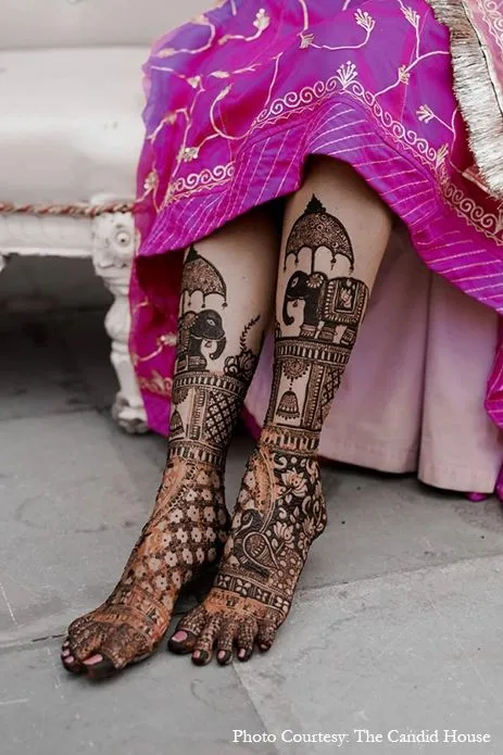 Elephant-Motif Bridal Mehndi Design Photo of Elephant-Motif Bridal Mehndi Design