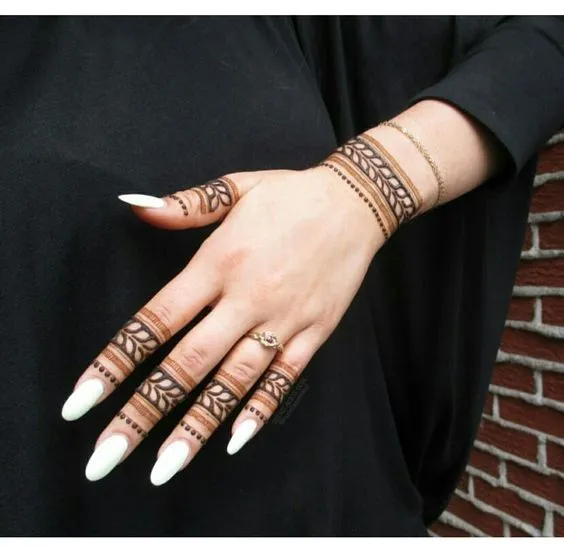 Photo of Minimalist Finger Mehndi Designs