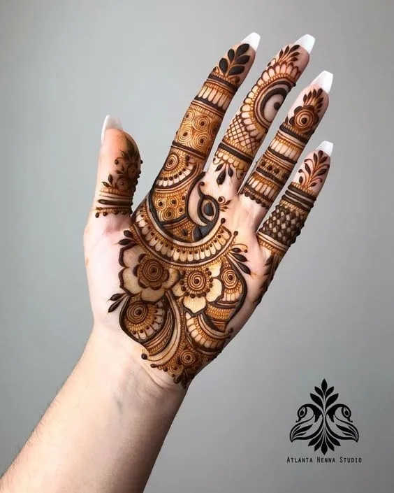 Photo of Front Finger Mehndi Design