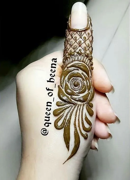 Bridal Thumb Mehndi Design Photo of Bridal Thumb Mehndi Design