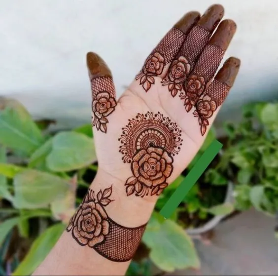 Rose-Inspired Mehndi Design photo of Rose-Inspired Mehndi Design
