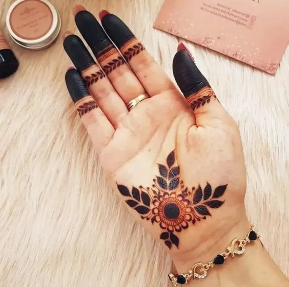 Simple and Easy Front-Hand Mehndi Design photo of Simple and Easy Front-Hand Mehndi Design