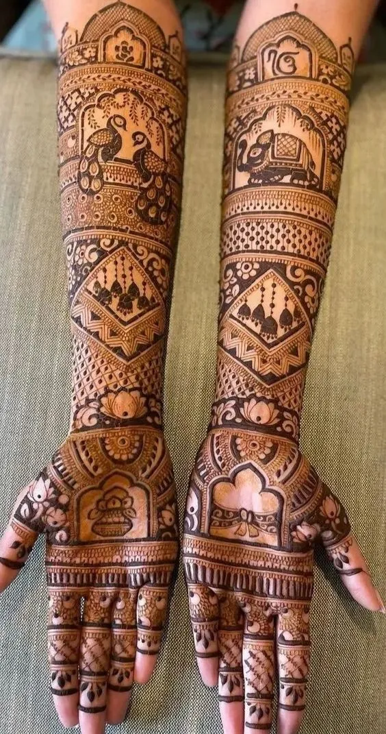 Rajasthani Bridal Mehendi Design for Full-Hand photo of Rajasthani Bridal Mehendi Design for Full-Hand