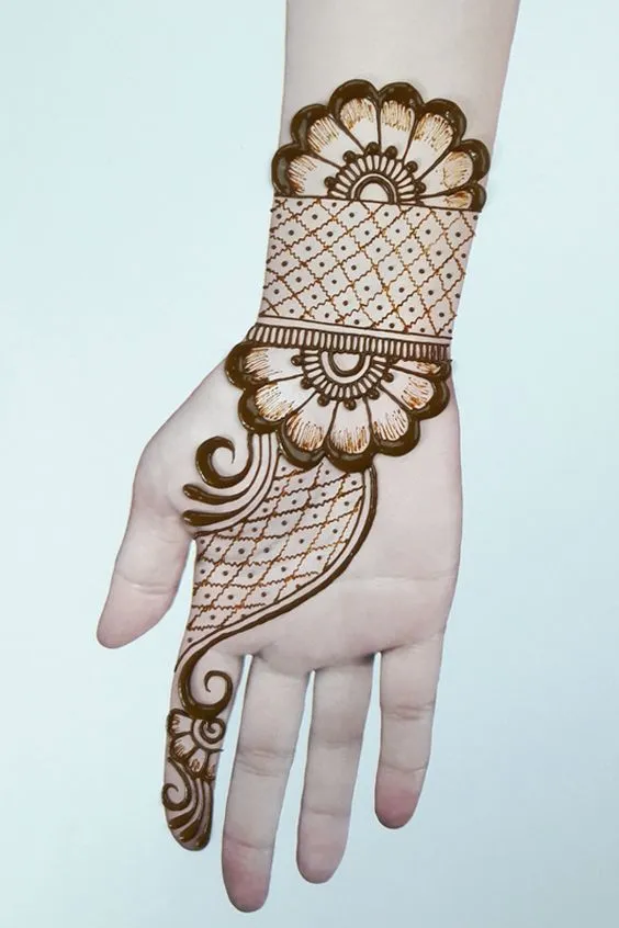 Cuff bracelet with a Mehendi twist! photo of Cuff bracelet with a Mehendi twist!