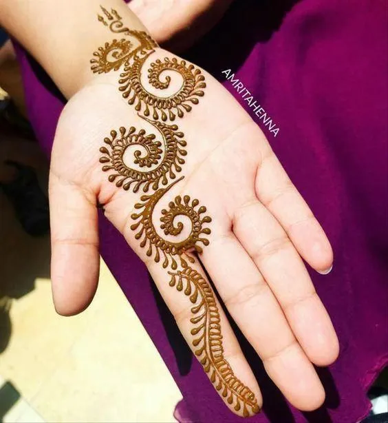 Gorgeous Swirls Mehndi Design For Hands photo of Gorgeous Swirls Mehndi Design For Hands