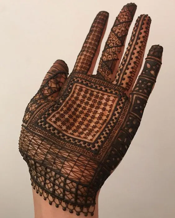 Multi-Pattern Net Mehndi for Front Hand photo of Multi-Pattern Net Mehndi for Front Hand