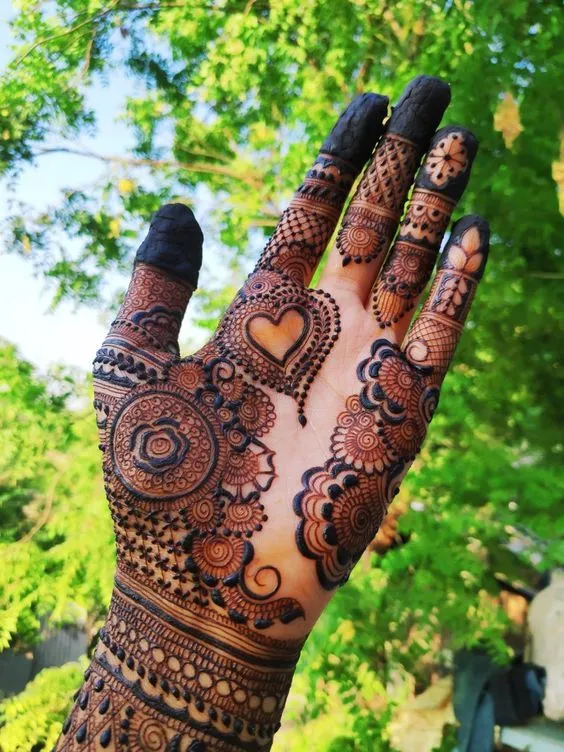 Intricate Heart Mehndi Design photo of Intricate Heart Mehndi Design