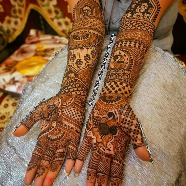 Full Hand Mehndi Designs For Brides Photo of Full Hand Mehndi Designs For Brides