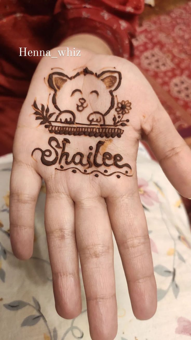 Kitty Name Hand Mehendi Design Photo of Kitty Name Hand Mehendi Design
