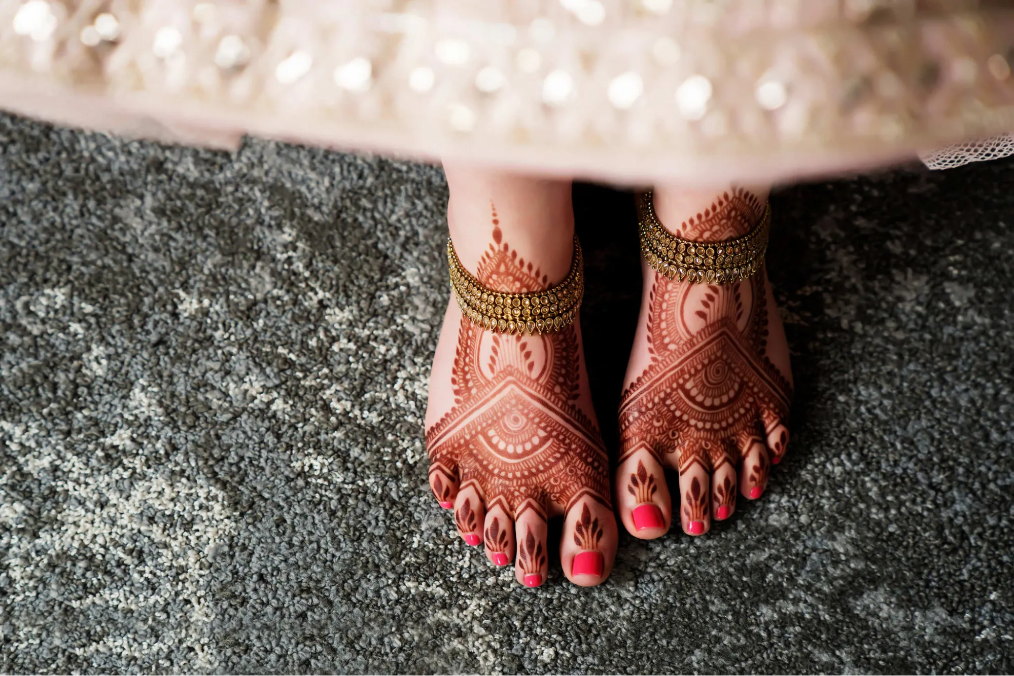 Bohemian Leg Mehndi Design Photo of Bohemian Leg Mehndi Design