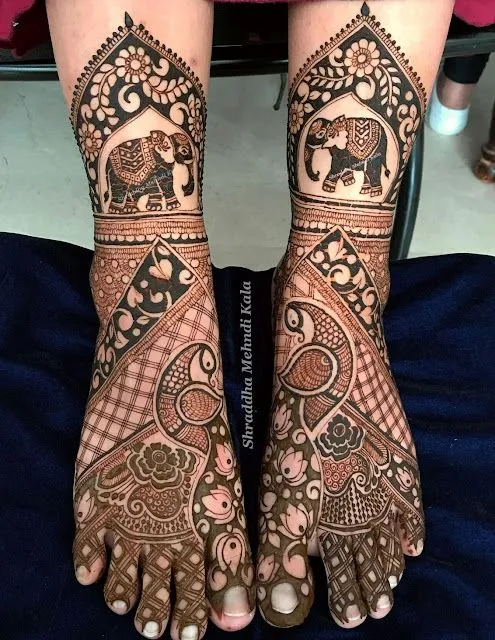 Leg Mehndi Designs for Teej Photo of Leg Mehndi Designs for Teej