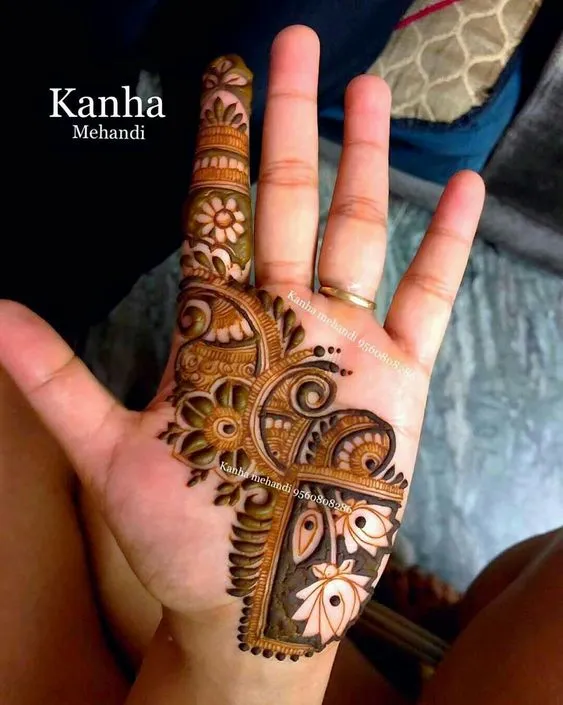 Arabic Mehndi Design only for Palm Photo of Arabic Mehndi Design only for Palm