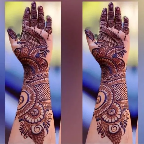 Photo of Beautiful Front Hand Mehandi Design for Hand