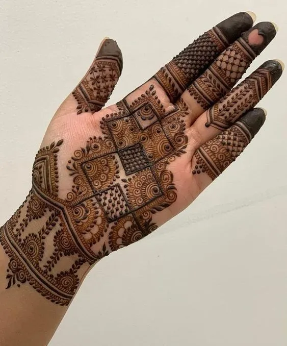 Palm Mehndi Design for your Left Hand Photo of Palm Mehndi Design for your Left Hand