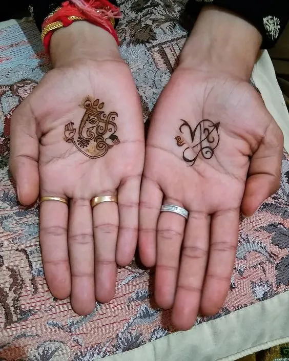 Ganpati Mehndi Art Photo of Ganpati Mehndi Art