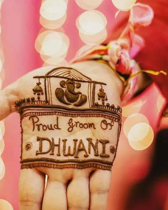 Proud Groom of’ Mehndi Art Photo of Proud Groom of’ Mehndi Art