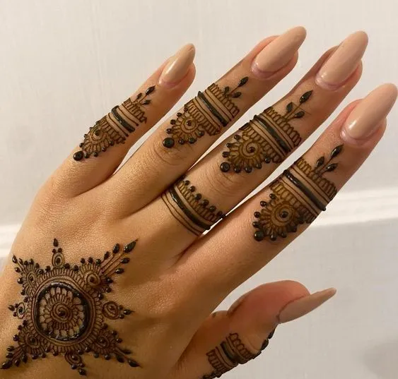 Photo of Mandala mehndi design on back hand