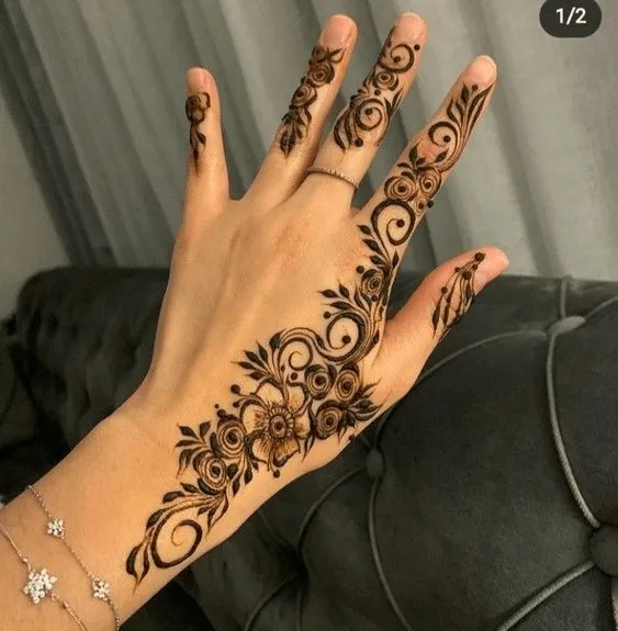 Simplest of Arabic on back hand Photo of Simplest Arabic Back Hand Design