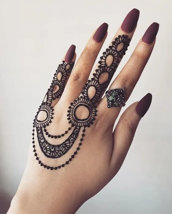 Finger Ring Jewellery Mehndi Photo of Finger Ring Jewellery Mehndi