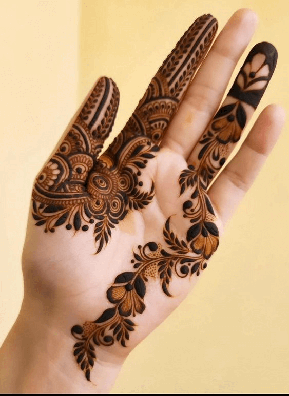 Photo of simple and easy finger mehndi design 