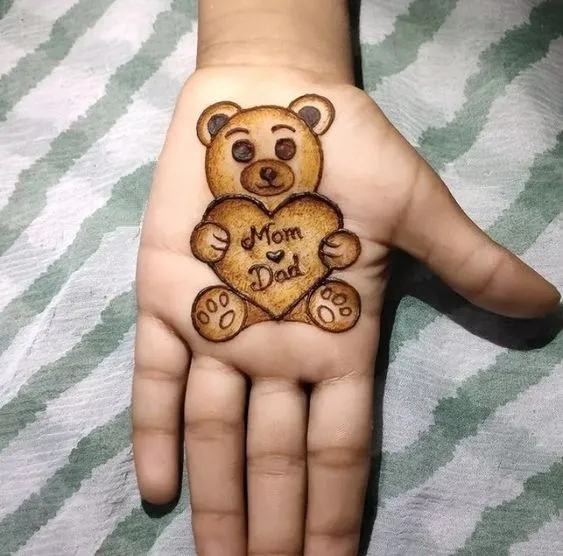 Cartoon Character Mehndi Art Photo of Cartoon Character Mehndi Art
