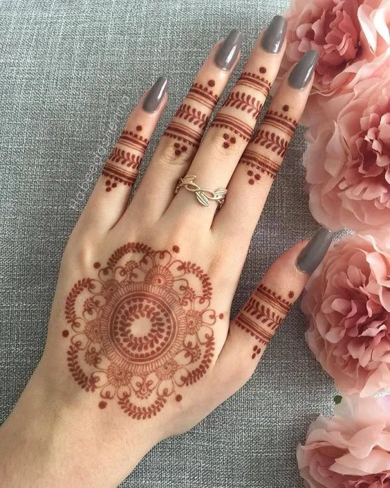 Photo of trending simple mehndi design for brides