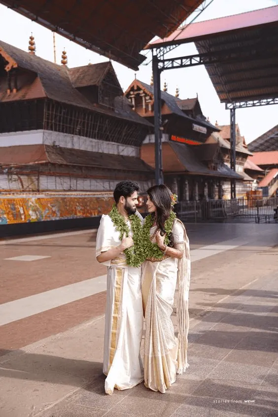 south indian engagement dresses for couple 30+ Best Traditional & Latest Bridal Looks Photos traditional tamil engagement dress Luxe Elegance: The Benefits 2024CORE Color:Polka Dot Black