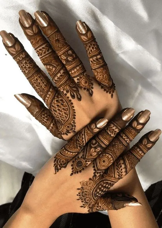 Photo of Detailed Mehndi Tattoo Design for Girls