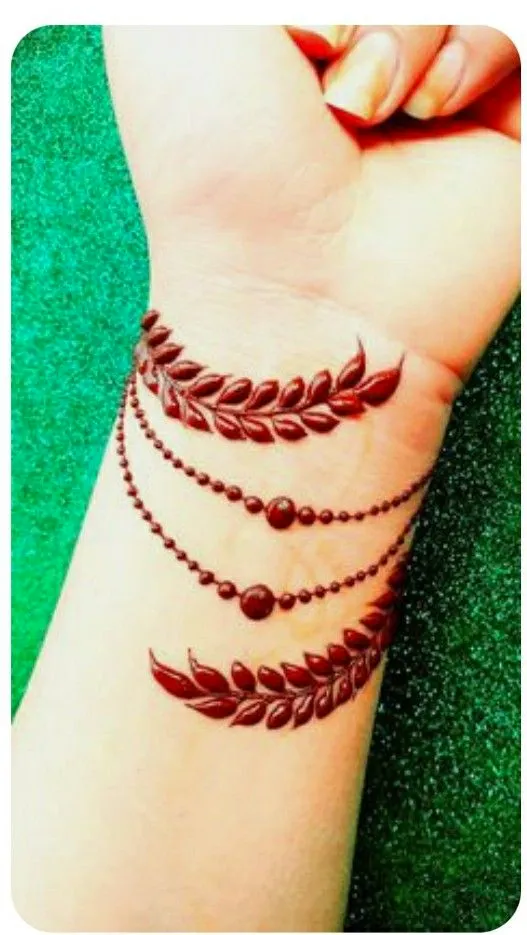 Wrist Tattoo Mehndi Design Photo of Wrist Tattoo Mehndi Design