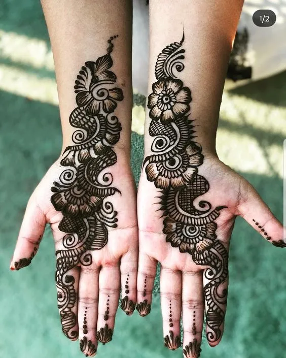 The alluring mehndi tattoo design Photo of alluring mehndi tattoo design