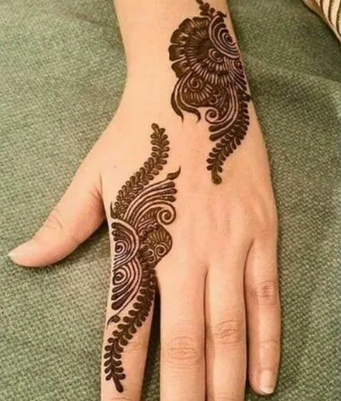 Minimal backhand tattoo mehndi design Photo of Minimal backhand tattoo mehndi design