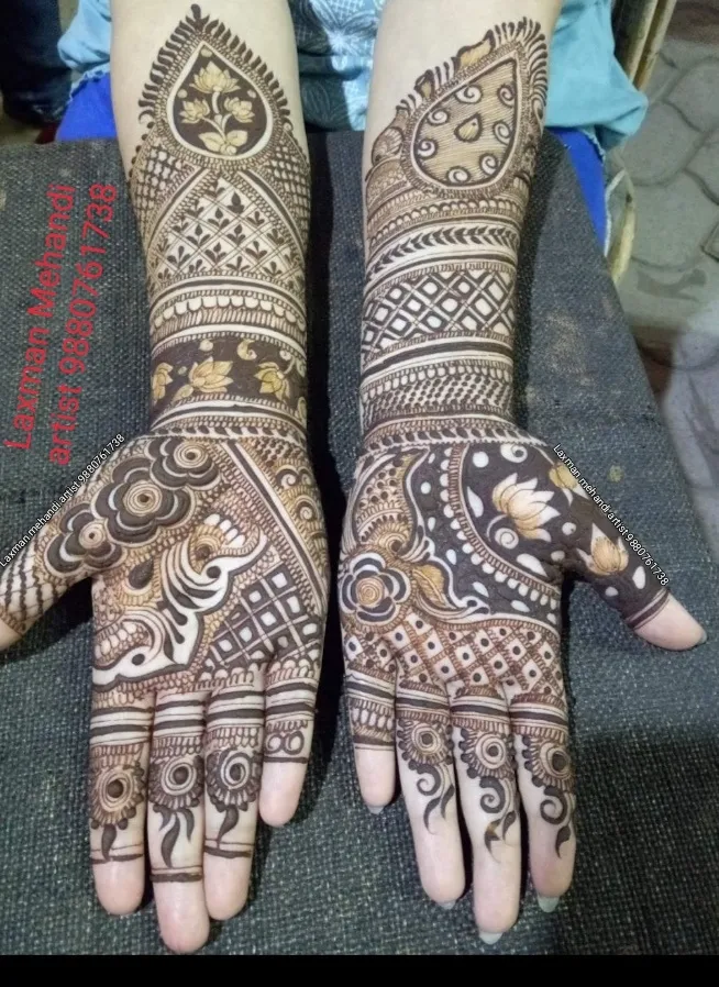 Photo of Traditional Rajasthani Mehendi‍ Design